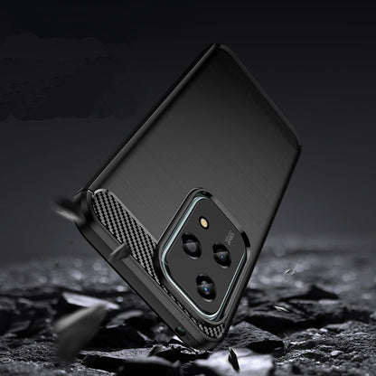 Hülle für Honor 200 Lite, Techsuit, Carbon, Schwarz