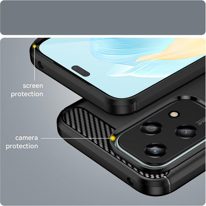 Hülle für Honor 200 Lite, Techsuit, Carbon, Schwarz