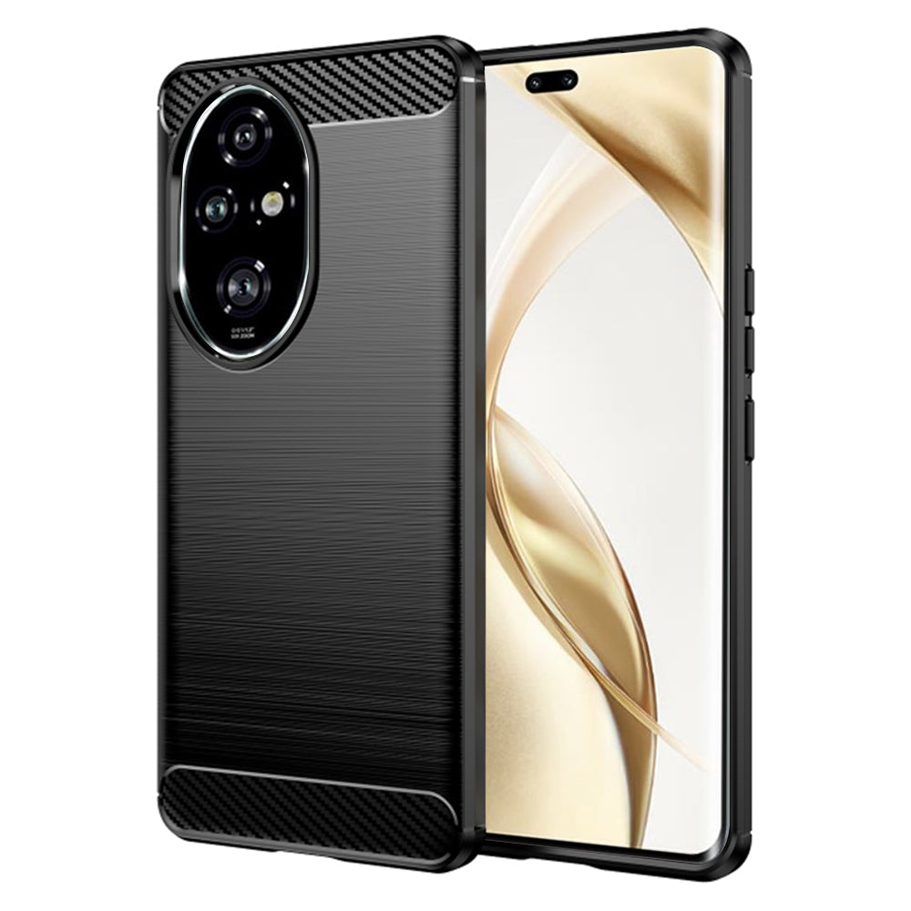 Hülle für Honor 200 Pro, Techsuit, Carbon, Schwarz