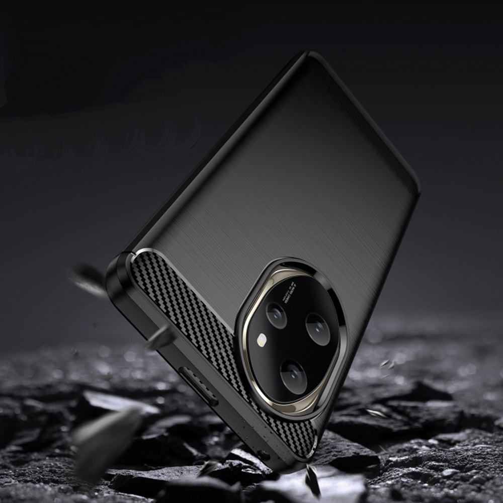 Hülle für Honor 200 Pro, Techsuit, Carbon, Schwarz