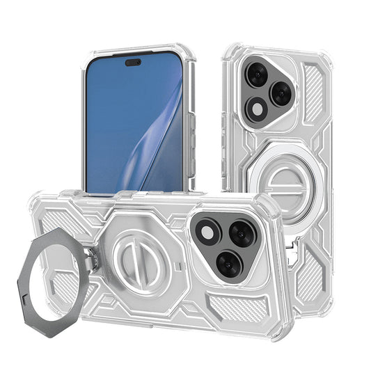 Hülle für Honor 400 Lite, Techsuit, Carbon Shield Pro, Weiß