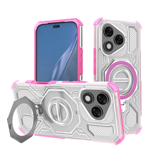 Hülle für Honor 400 Lite, Techsuit, Carbon Shield Pro, Rosa
