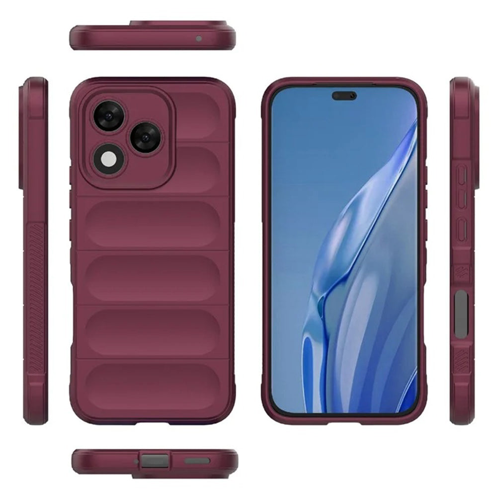 Hülle für Honor 400 Lite, Techsuit, Magic Shield, Weinrot
