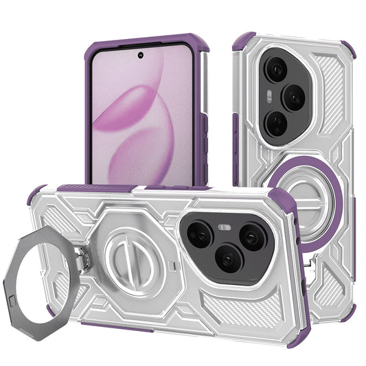 Hülle für Honor 400 Pro, Techsuit, Carbon Shield Pro, Lila