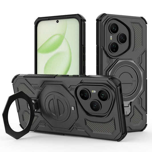 Hülle für Honor 400 Pro, Techsuit, Carbon Shield Pro, Schwarz