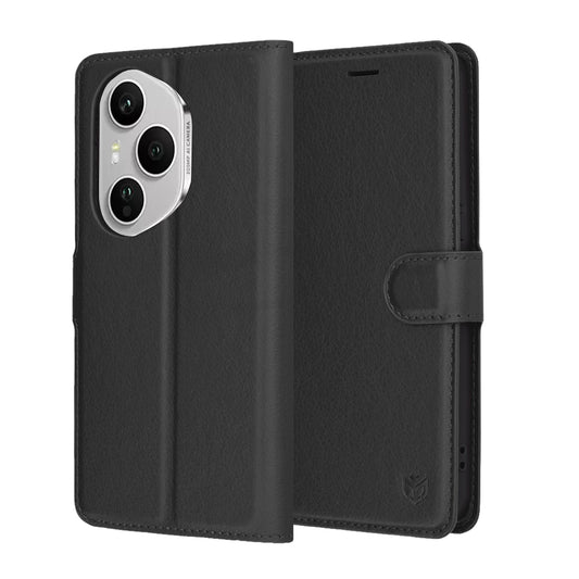 Hülle für Honor 400 Pro, Techsuit, Leder-Folio, Schwarz