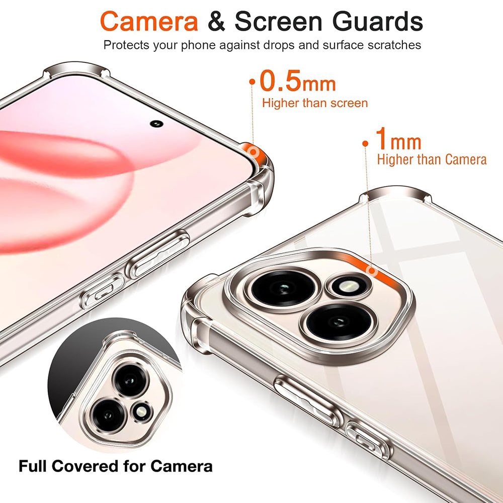 Case for Honor 400 Pro, Techsuit, Shockproof Clear, Transparent