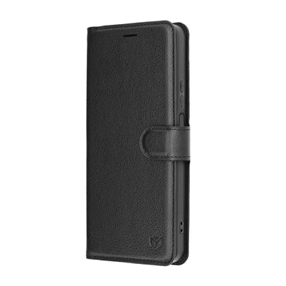 Hülle für Honor 400 Smart 4G / X7d 4G / 400 Smart 5G, Techsuit, Leder-Folio, Schwarz