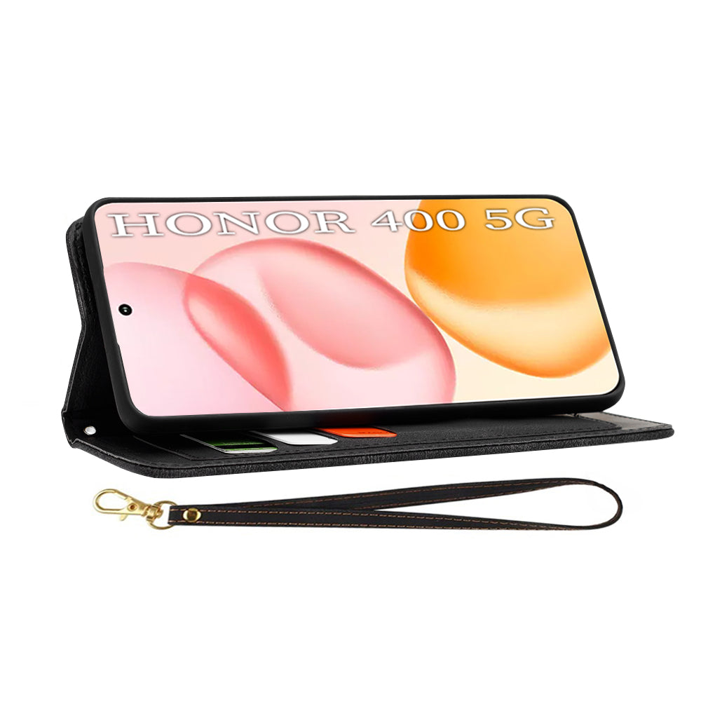 Hülle für Honor 400, Techsuit, FlipCraft, Schwarz