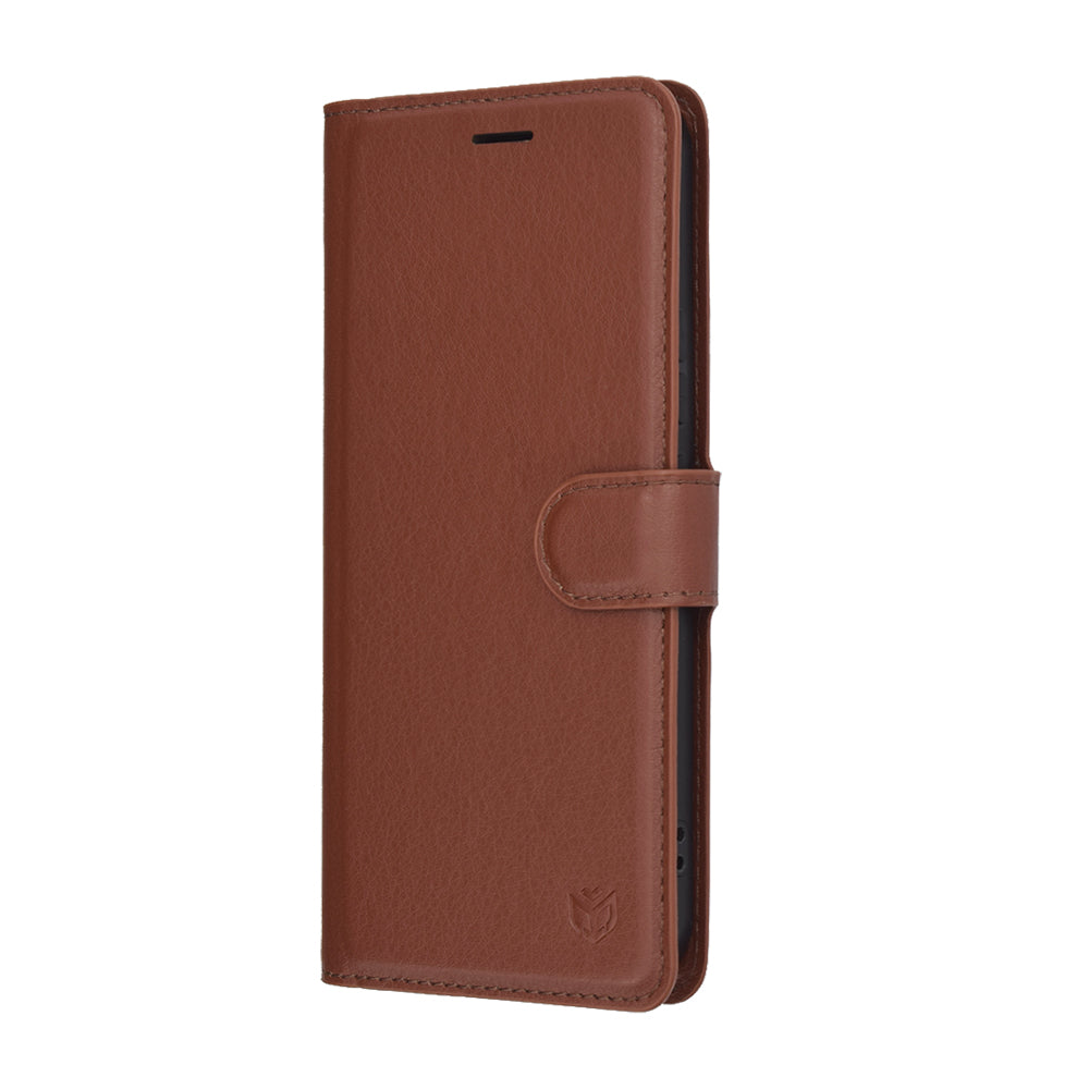 Hülle für Honor 400, Techsuit, Leder-Folio, Braun