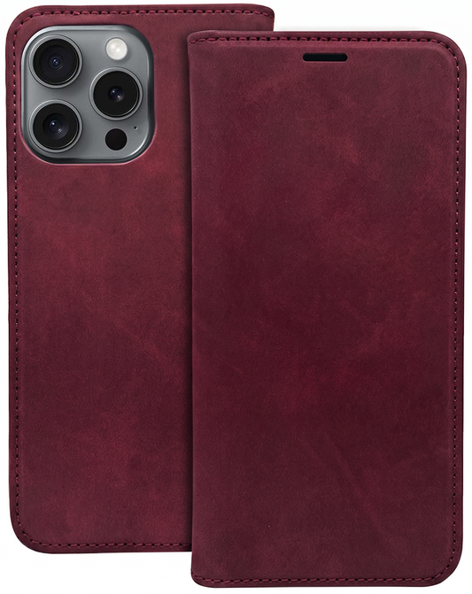 Case for Honor 600 Lite, OEM, Smart Suede, Burgundy