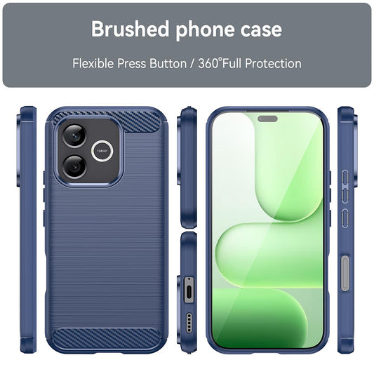 Hülle für Honor 600 Lite, Techsuit, Carbon, Blau