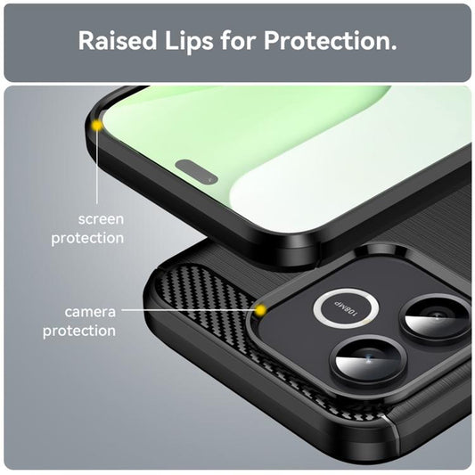 Hülle für Honor 600 Lite, Techsuit, Carbon, Schwarz