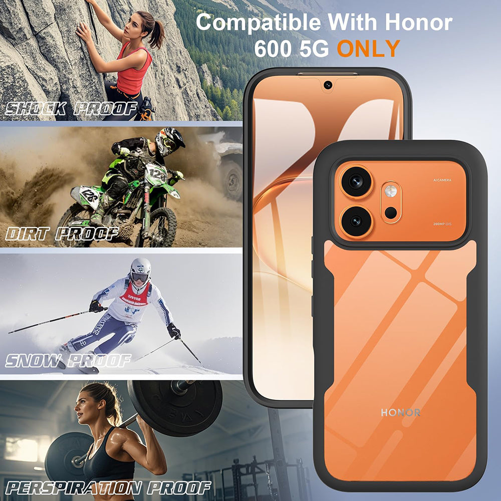 Hülle für Honor 600 Pro / 600, Techsuit, ColorVerse 360, Schwarz