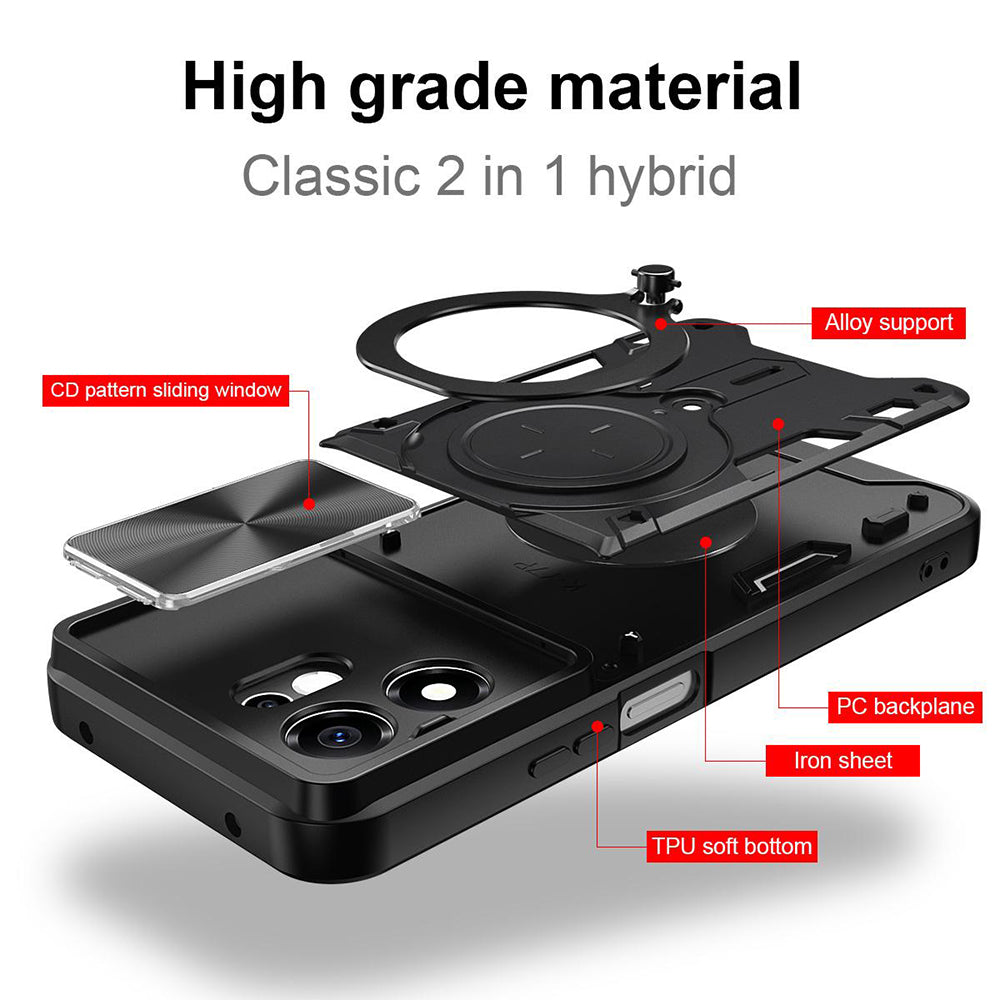 Hülle für Honor 600 Smart, Techsuit, CamGuard Pro, Rot
