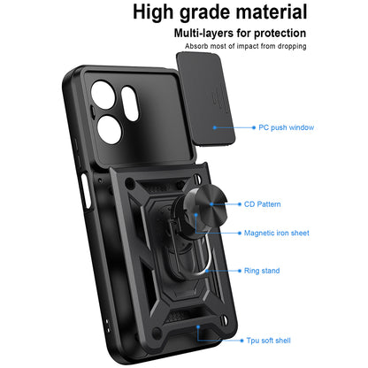 Case for Honor 600 Smart, Techsuit, CamShield, Gold