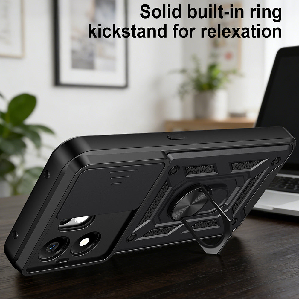 Case for Honor 600 Smart, Techsuit, CamShield, Black