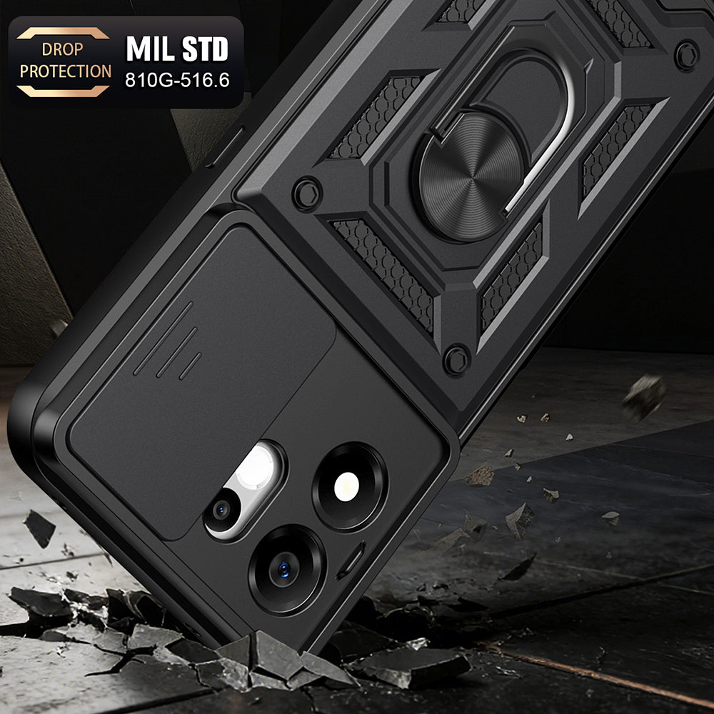 Case for Honor 600 Smart, Techsuit, CamShield, Black