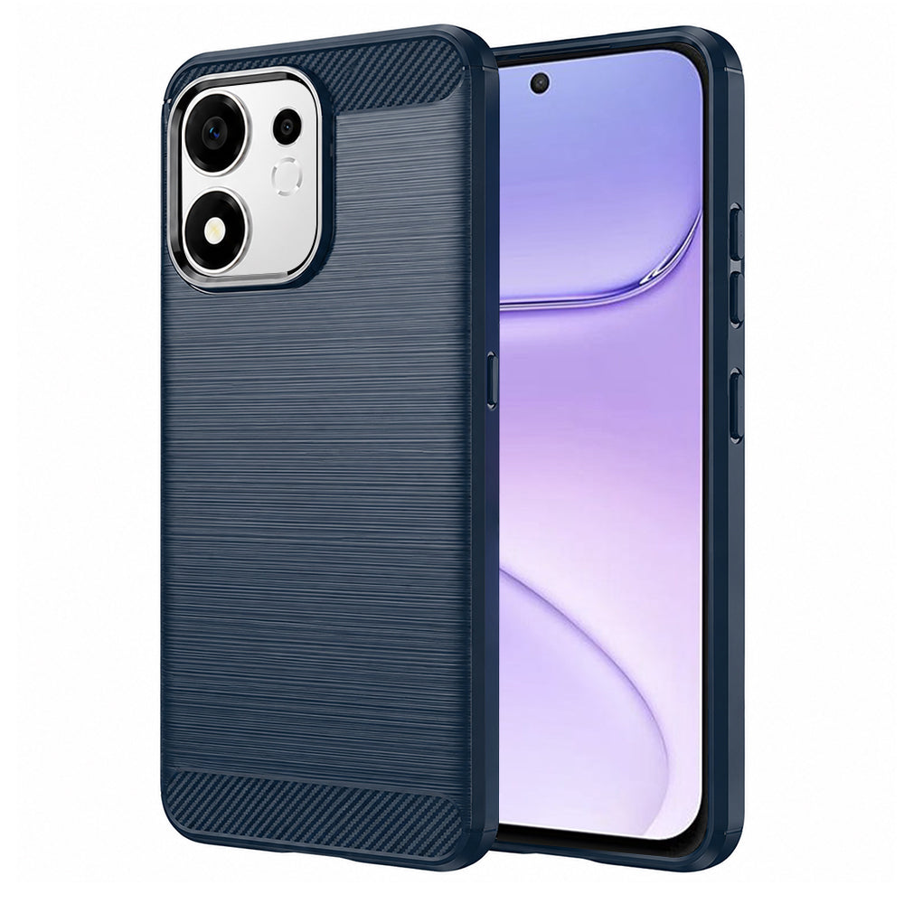 Case for Honor 600 Smart, Techsuit, Carbon, Blue