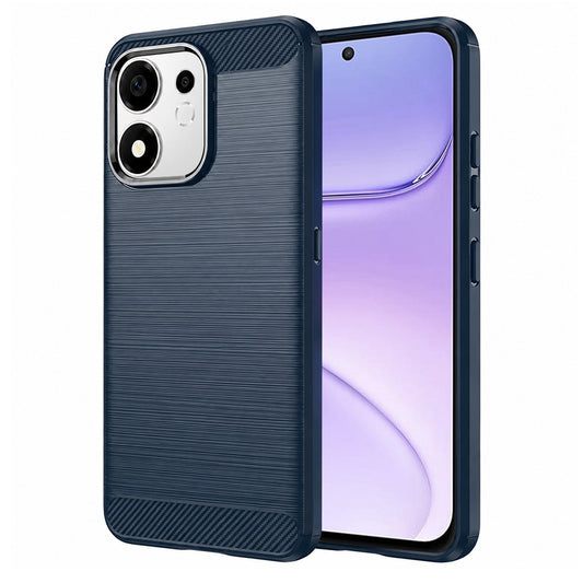 Hülle für Honor 600 Smart, Techsuit, Carbon, Blau