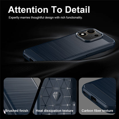 Case for Honor 600 Smart, Techsuit, Carbon, Blue