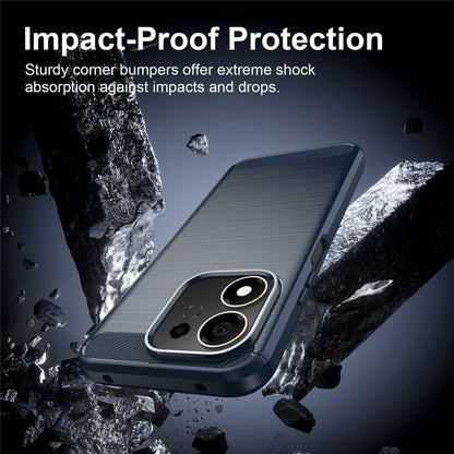 Case for Honor 600 Smart, Techsuit, Carbon, Blue