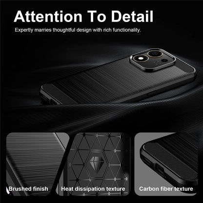 Hülle für Honor 600 Smart, Techsuit, Carbon, Schwarz