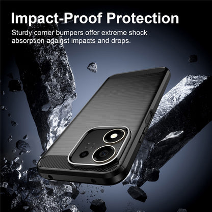 Hülle für Honor 600 Smart, Techsuit, Carbon, Schwarz