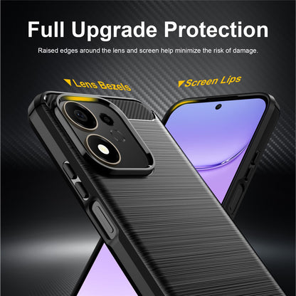 Hülle für Honor 600 Smart, Techsuit, Carbon, Schwarz
