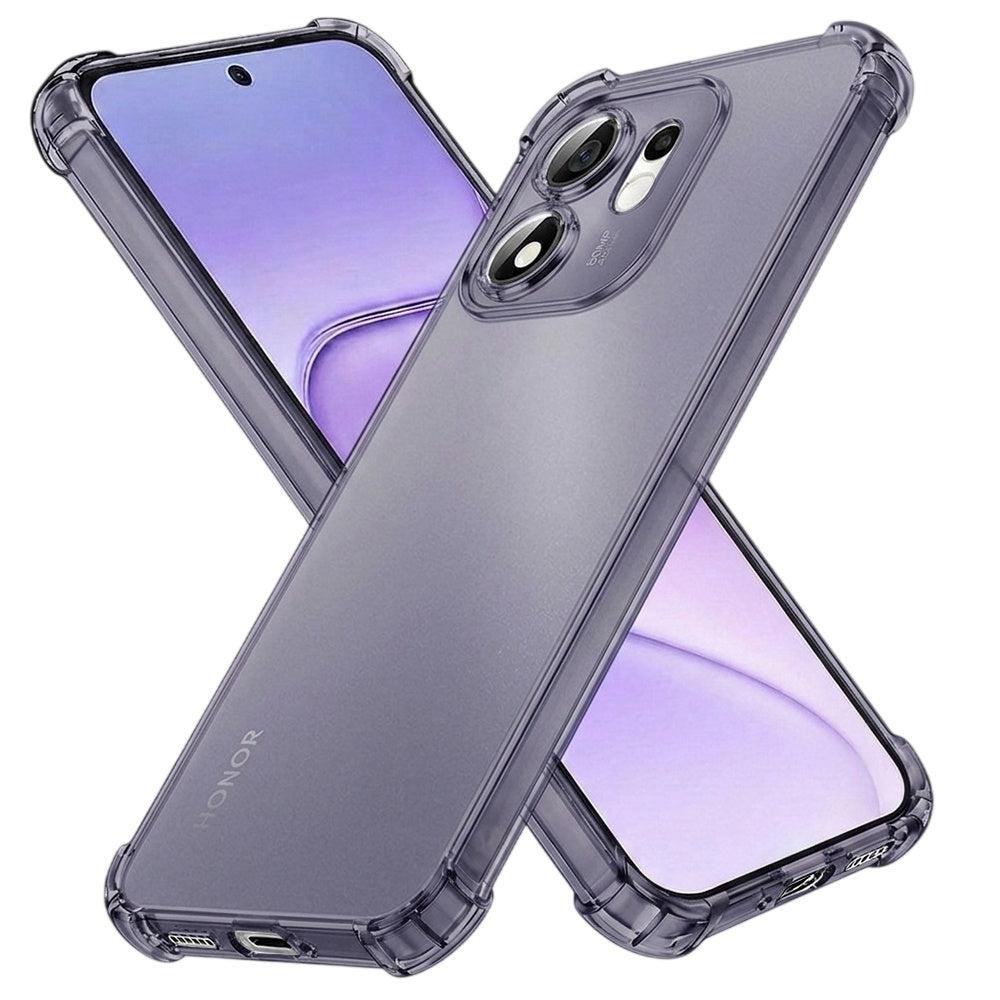 Hülle für Honor 600 Smart, Techsuit, stoßfest klar, rauchfarben