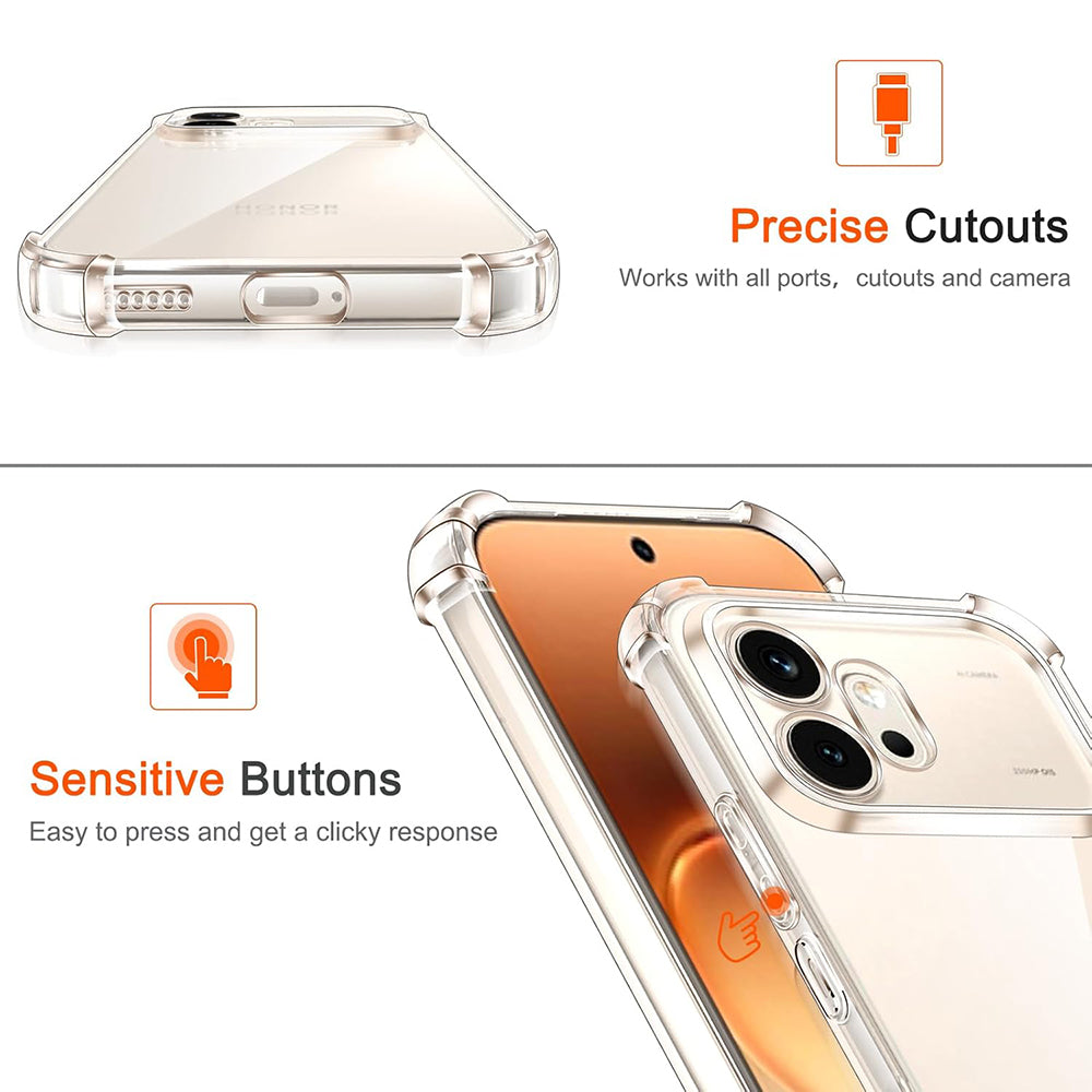 Hülle für Honor 600, Techsuit, Shockproof Clear, Transparent