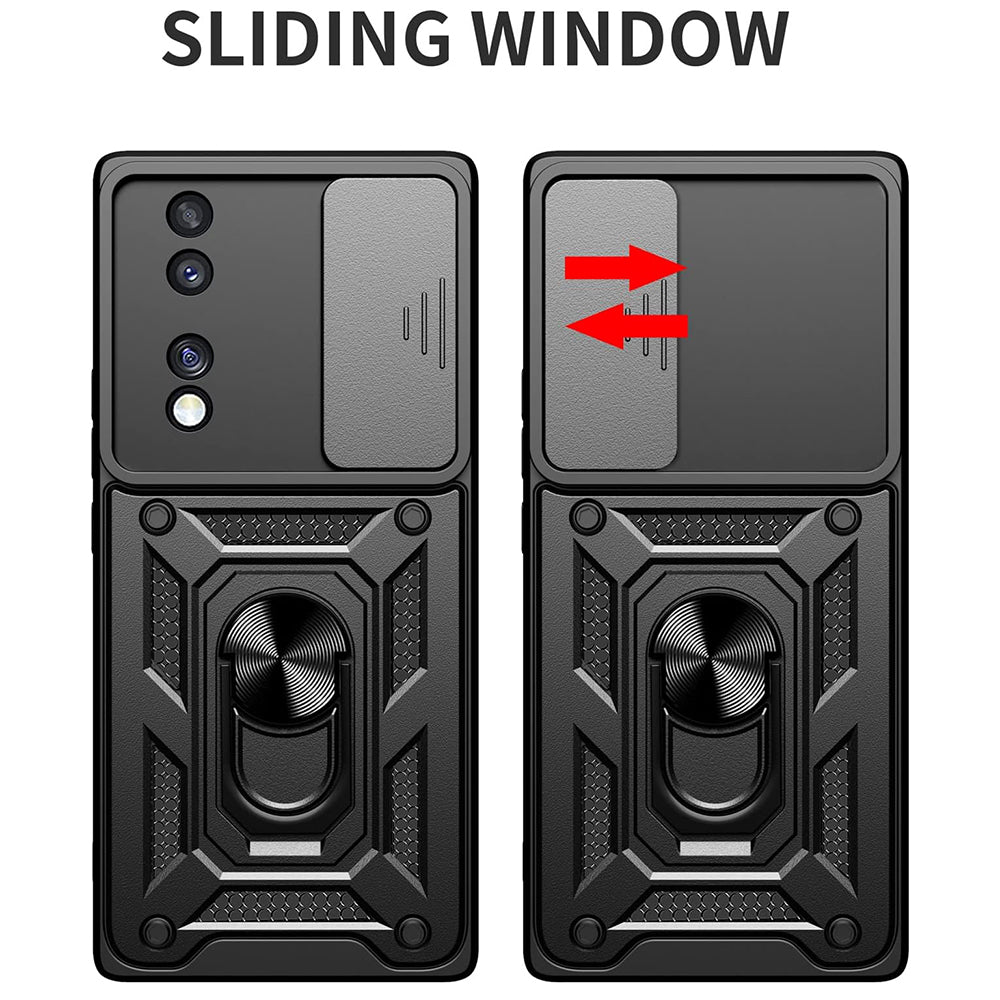 Case for Honor 70, Techsuit, CamShield, Black