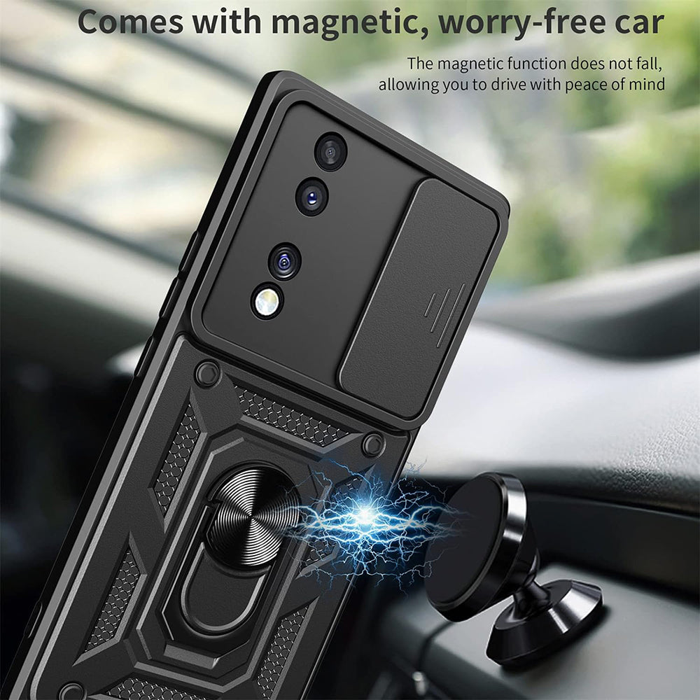 Case for Honor 70, Techsuit, CamShield, Black