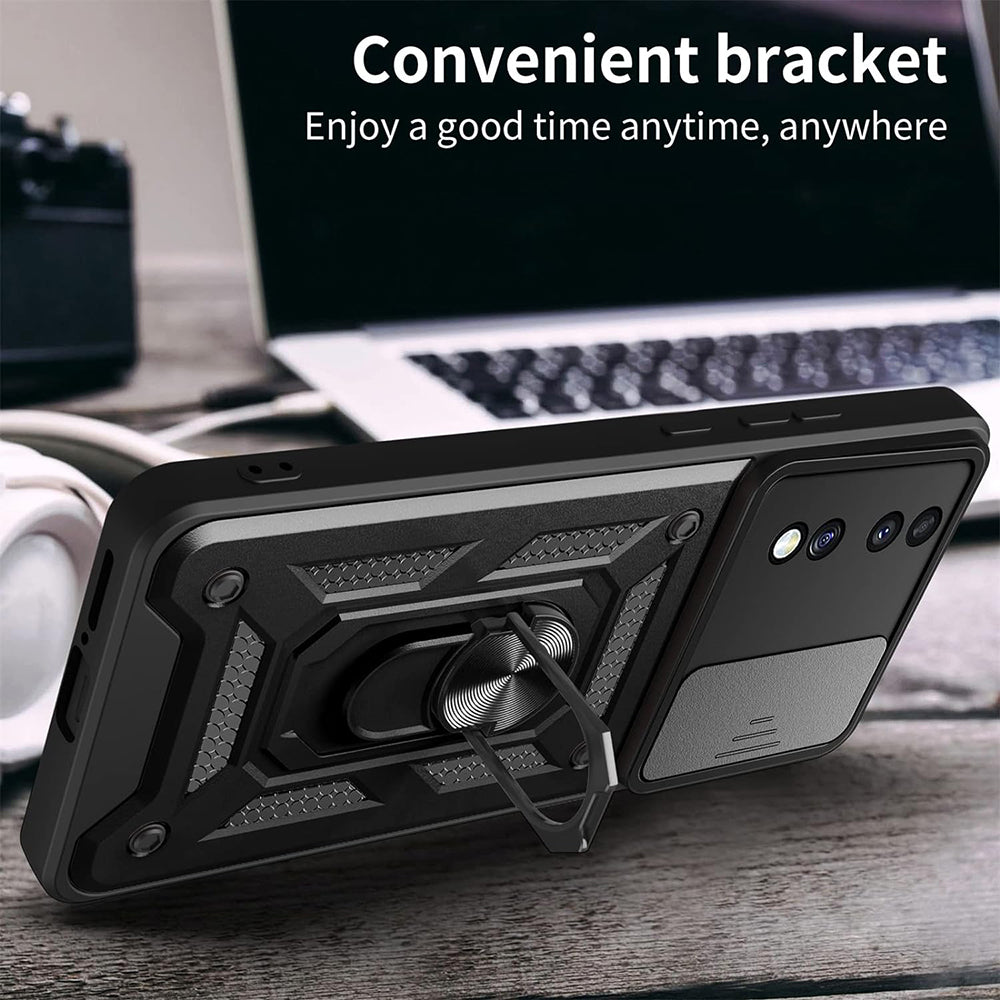 Case for Honor 70, Techsuit, CamShield, Black