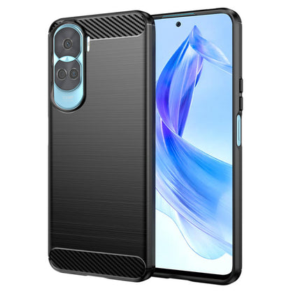Hülle für Honor 90 Lite, Techsuit, Carbon, Schwarz