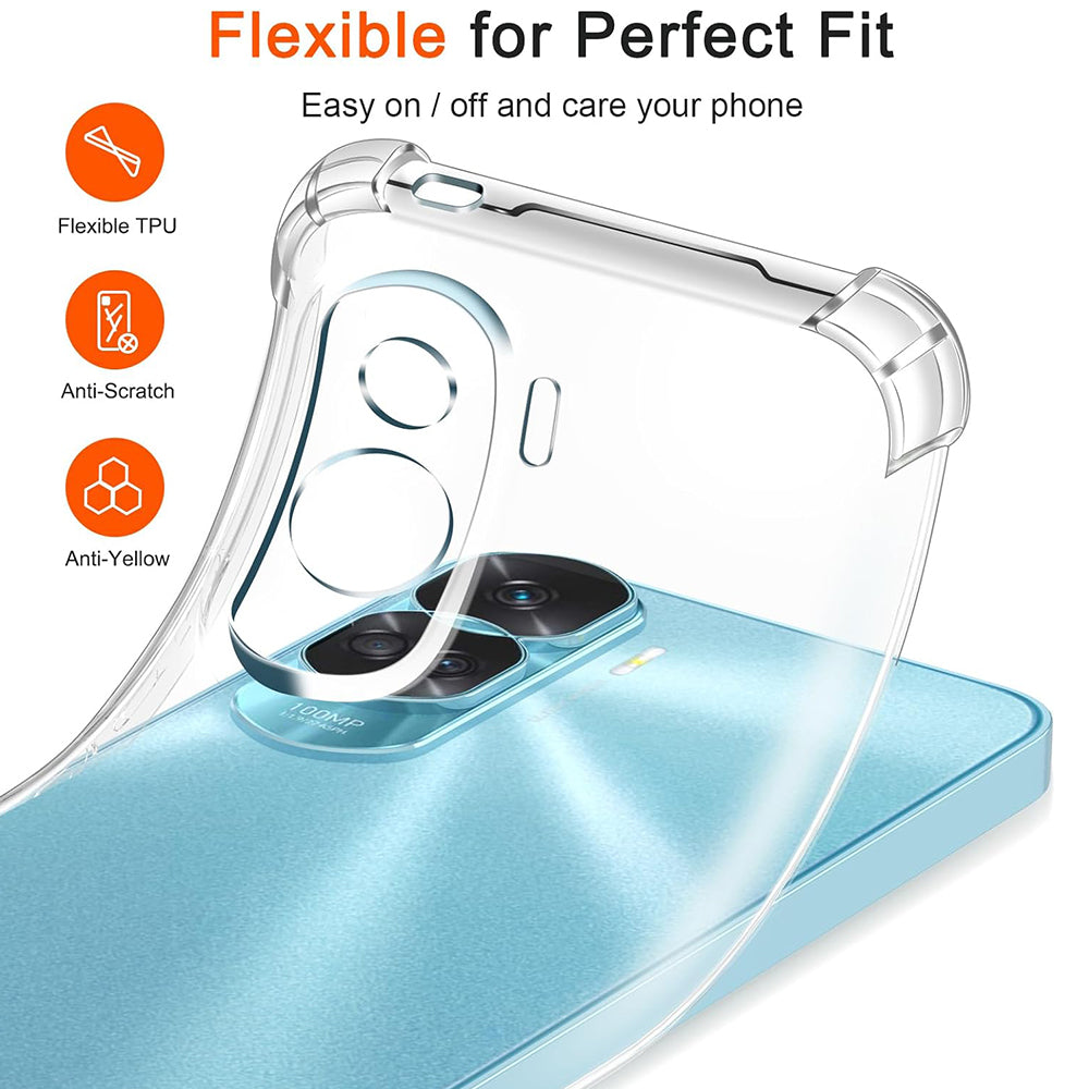 Hülle für Honor 90 Lite, Techsuit, Shockproof Clear, Transparent