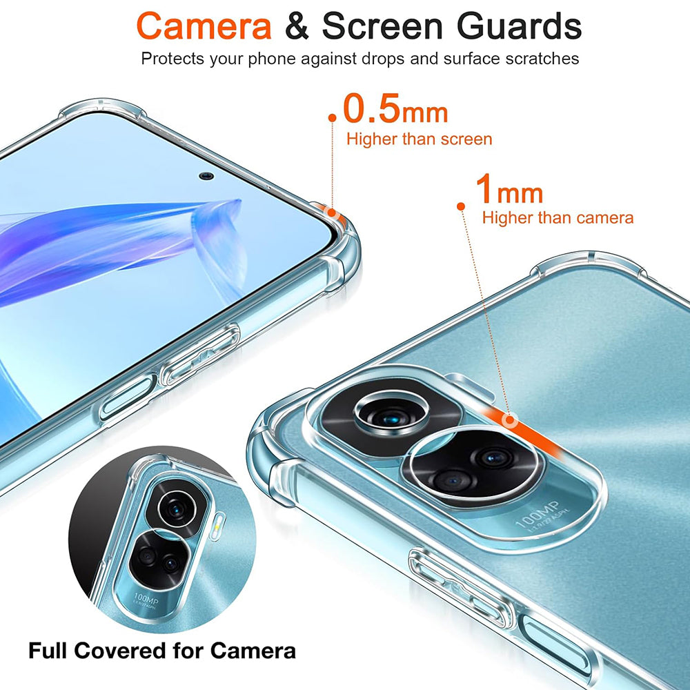 Hülle für Honor 90 Lite, Techsuit, Shockproof Clear, Transparent