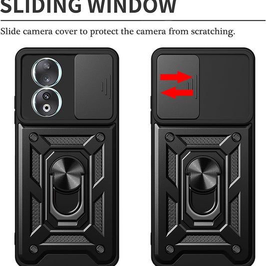 Hülle für Honor 90, Techsuit, CamShield, Schwarz