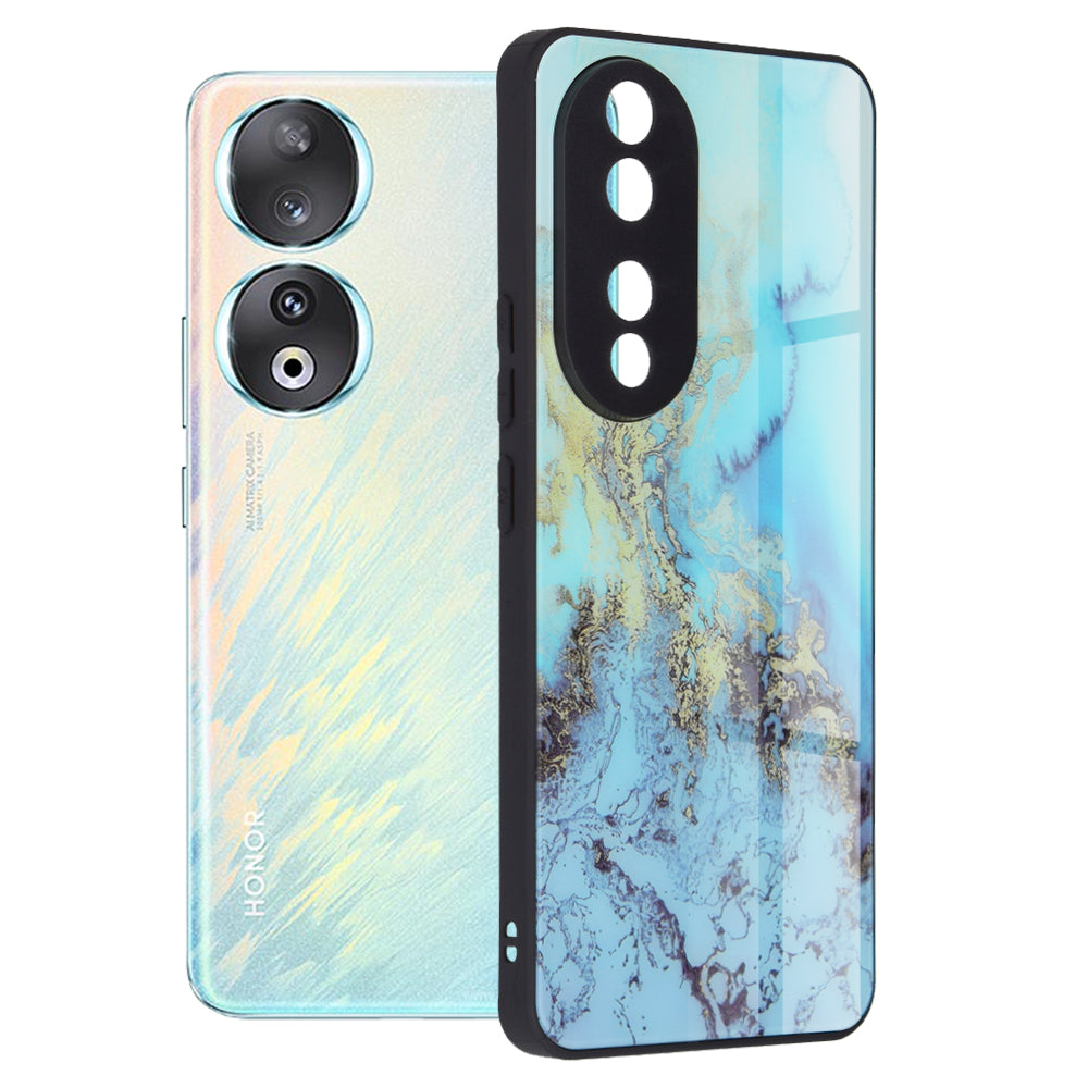 Hülle für Honor 90, Techsuit, Glaze, Blau