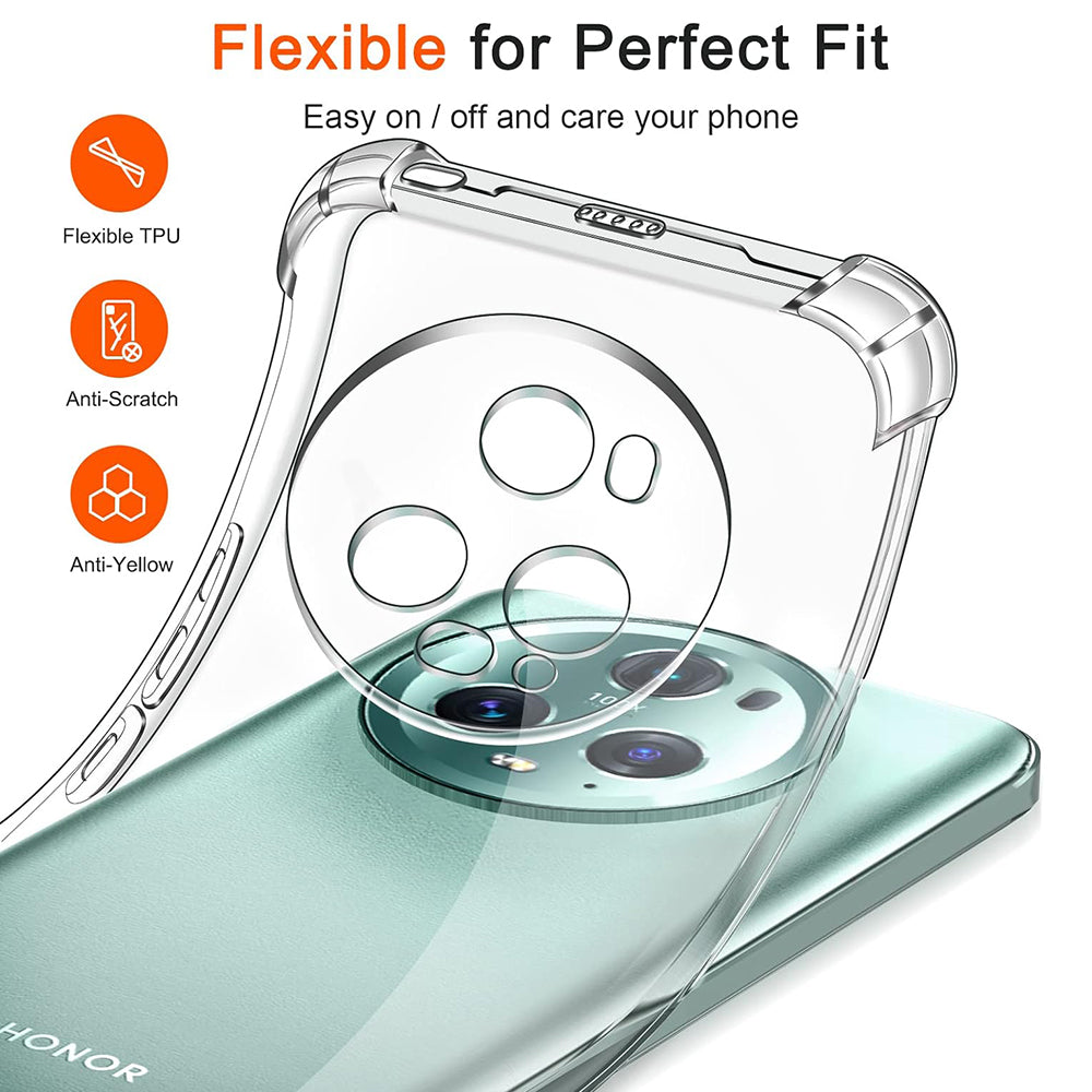 Hülle für Honor Magic5 Pro, Techsuit, stoßfest klar, transparent