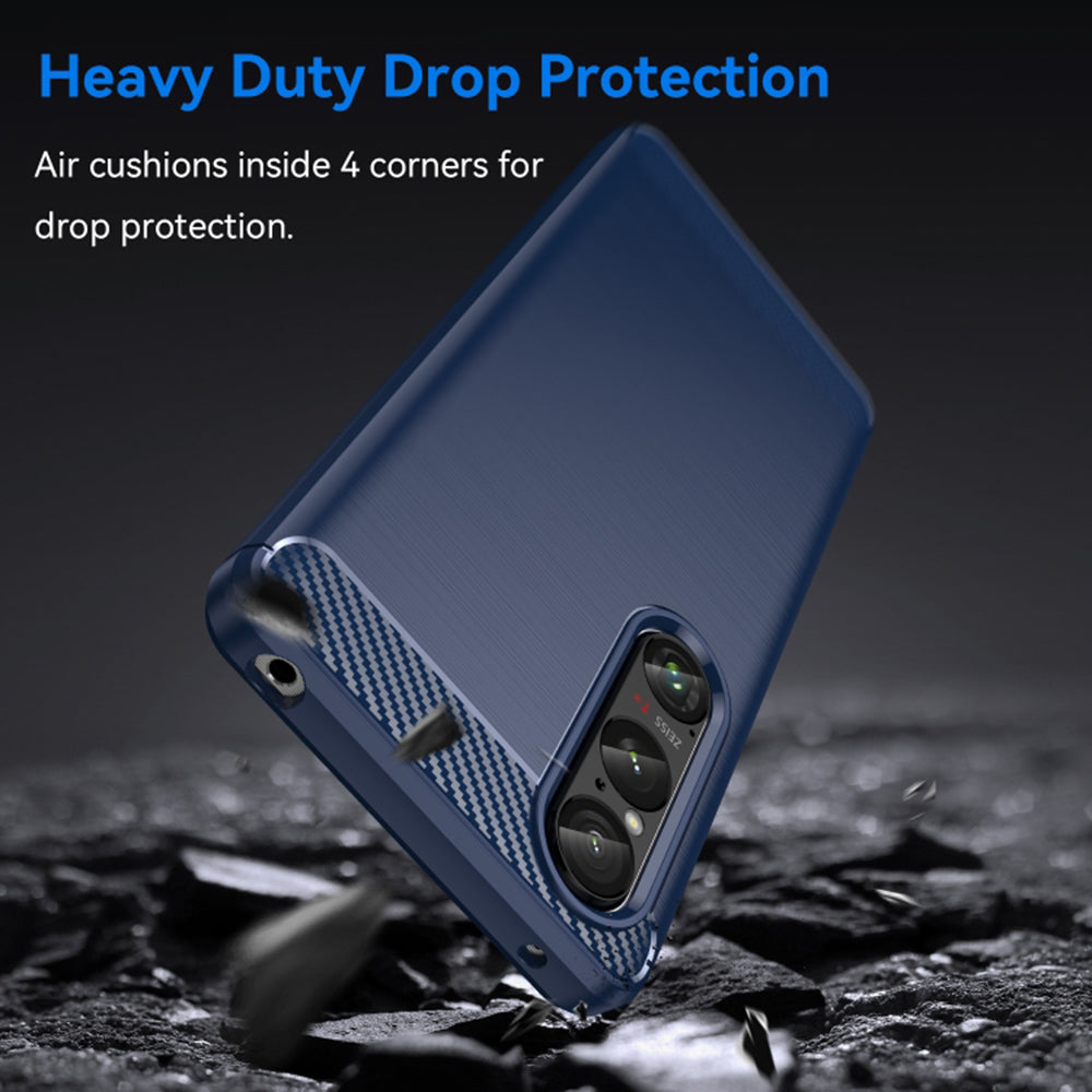 Hülle für Honor Magic6 Lite, Techsuit, Carbon, Blau