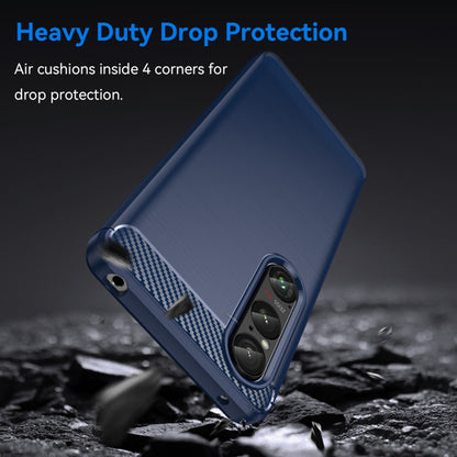 Hülle für Honor Magic6 Lite, Techsuit, Carbon, Blau