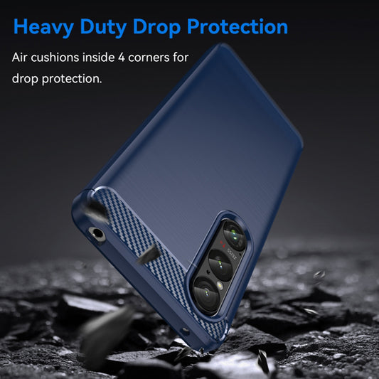 Hülle für Honor Magic6 Lite, Techsuit, Carbon, Blau