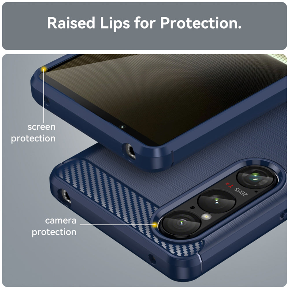 Hülle für Honor Magic6 Lite, Techsuit, Carbon, Blau