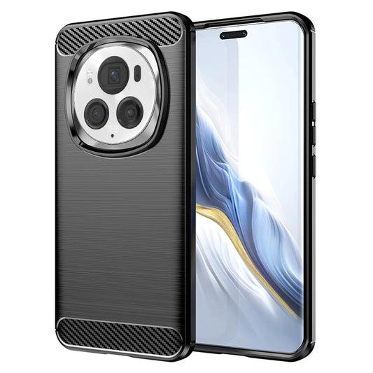 Hülle für Honor Magic6 Pro, Techsuit, Carbon, Schwarz
