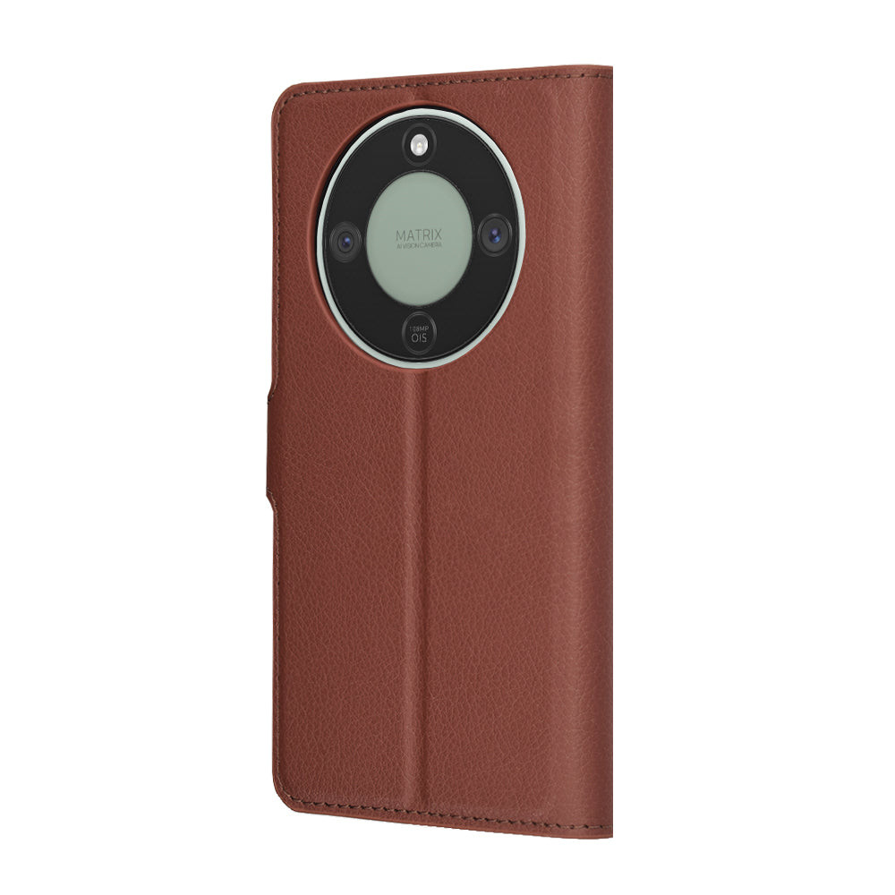 Hülle für Honor Magic8 Lite, Techsuit, Leather Folio, Braun