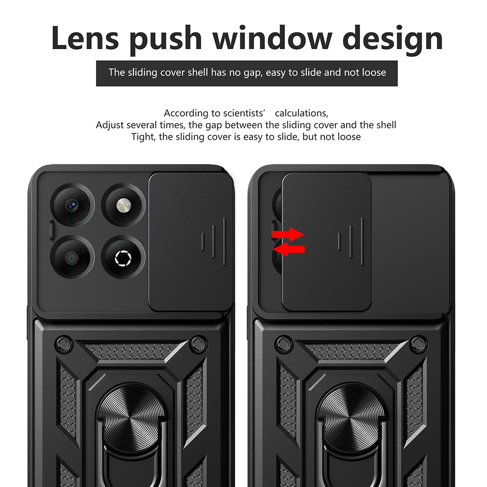Hülle für Honor X6b, Techsuit, CamShield, Schwarz