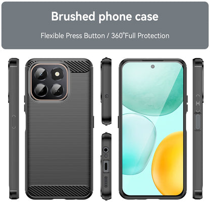 Hülle für Honor X6c, Techsuit, Carbon, Schwarz