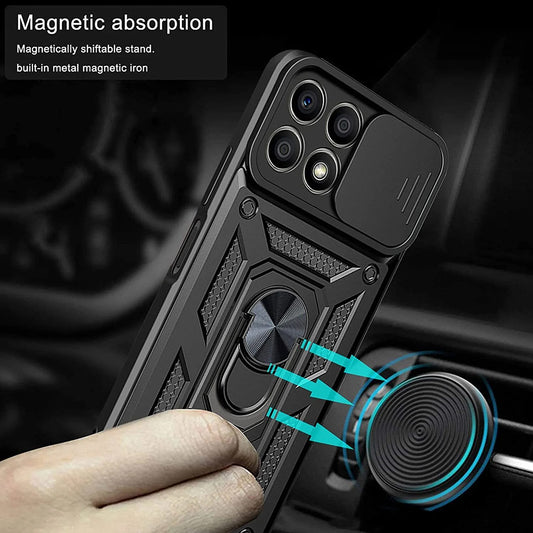 Hülle für Honor X8b, Techsuit, CamShield, Schwarz