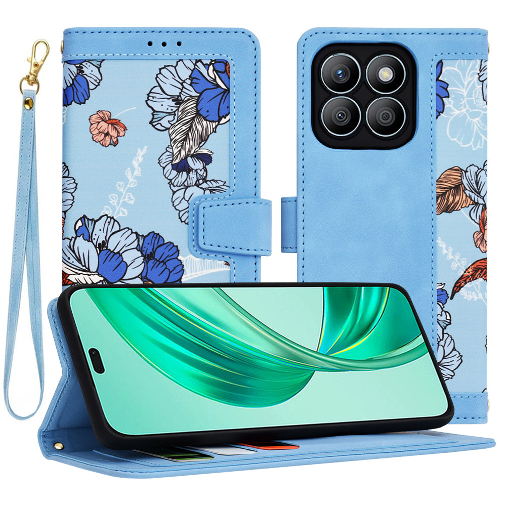 Hülle für Honor X8b, Techsuit, FlipCraft, Blau